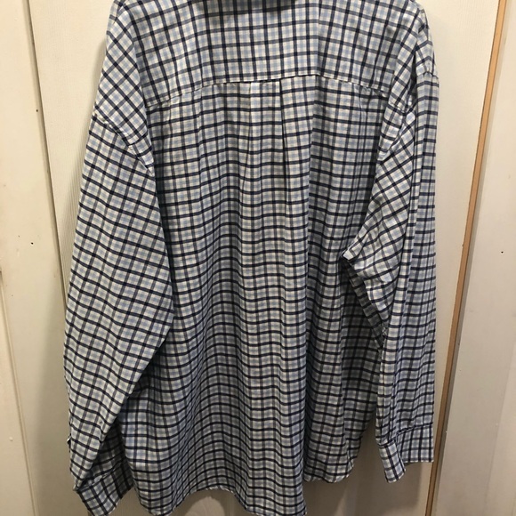 Arrow Men’s XXL Blue Plaid Button Up Shirt - Picture 5 of 5